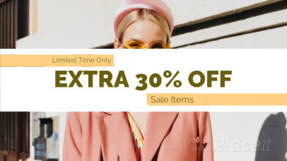 Minimalistic Facebook Cover Video Maker for Fashion Brands 1233a-2727