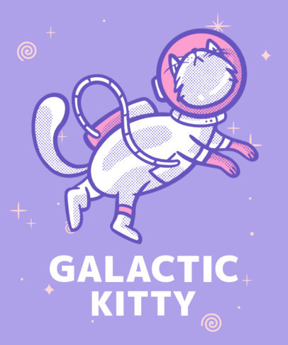 T-Shirt Design Generator Featuring a Cat Astronaut 