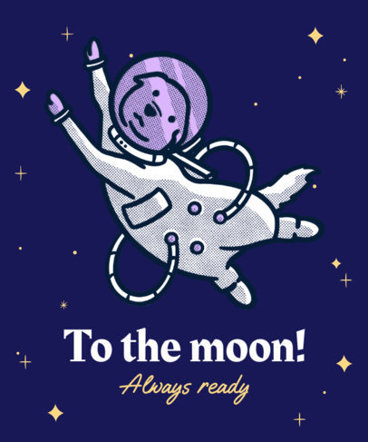 Illustrated T-Shirt Design Generator Featuring an Astronaut Dog 