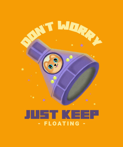 Illustrated T-Shirt Design Generator Featuring a Dog in a Spaceship