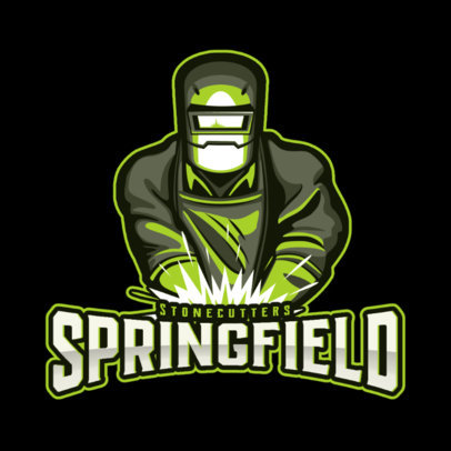 Logo Template Featuring a Cool Welder at Work