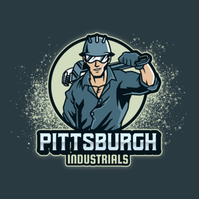 Sports Team Logo Maker With an Industrial Worker Graphic