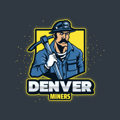 Sports Team Logo Generator With an Illustration of a Miner