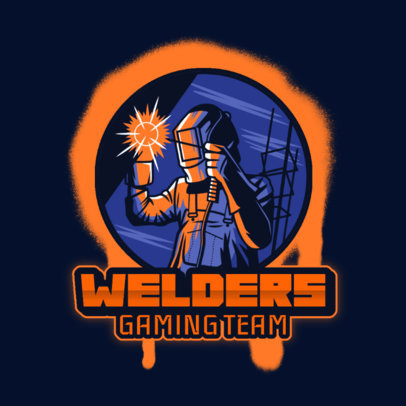 Gaming Logo Generator Featuring an Illustration of a Welder