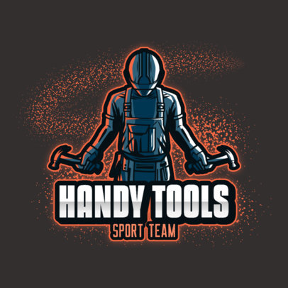 Logo Maker for Gaming and Sports Teams Featuring a Handyman Illustration