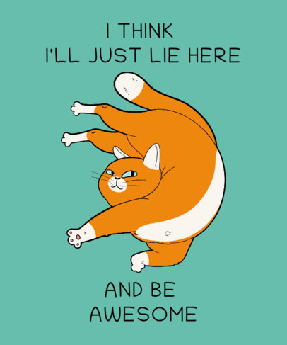 Illustrated T-Shirt Design Maker Featuring Cats in Weird Poses 