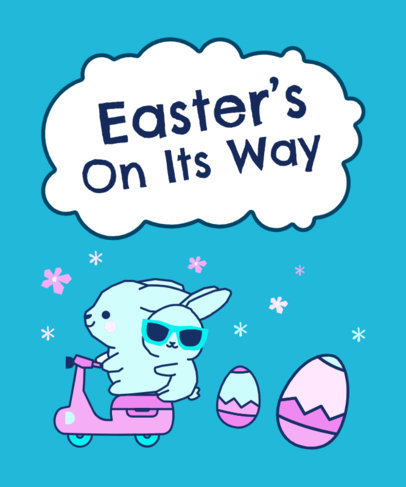 Easter-Themed T-Shirt Design Template for Children