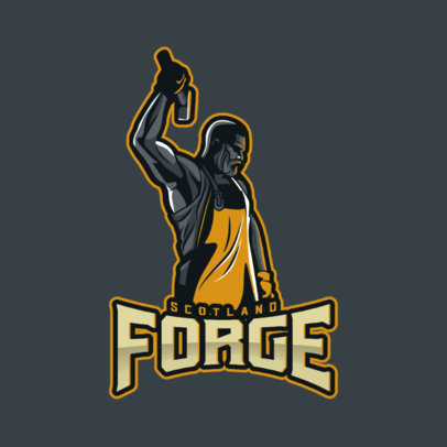 Logo Maker for an eSports Team with a Graphic of a Blacksmith
