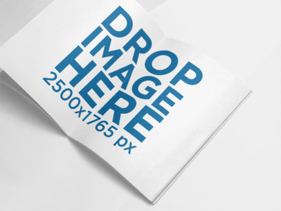 Open Magazine Mockup Lying on a Three Colors Surface a15300