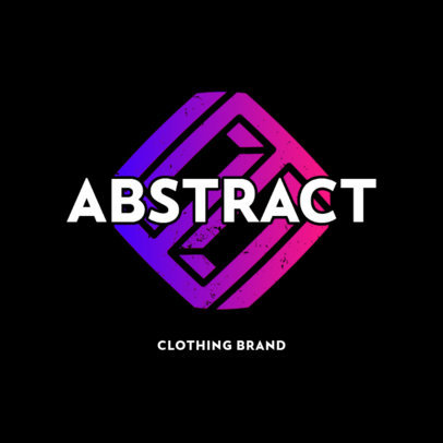Modern Clothing Brand Logo Template with Distressed Graphics