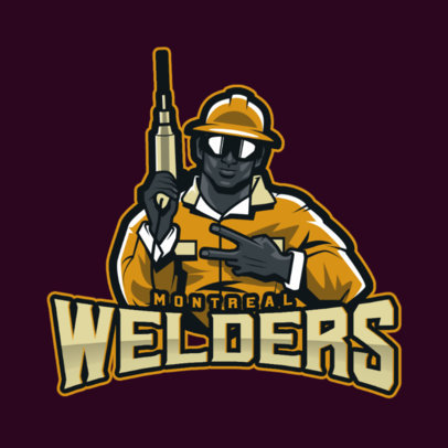 Logo Generator for a Sports Team with a Welder Clipart