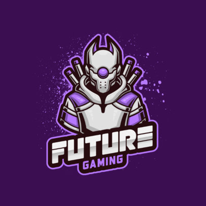 Gaming Logo Maker Featuring a Cybernetic Ninja Warrior 3500d-el1