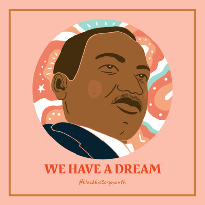 Facebook Post Design Creator with Portraits and Quotes for Black History Month 3412