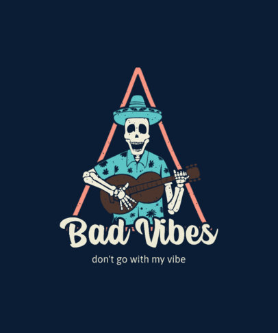 T-Shirt Design Maker Featuring Funny Skeleton Illustrations 