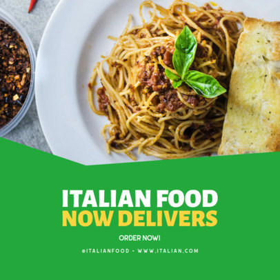 Instagram Post Design Template for an Italian Food Restaurant