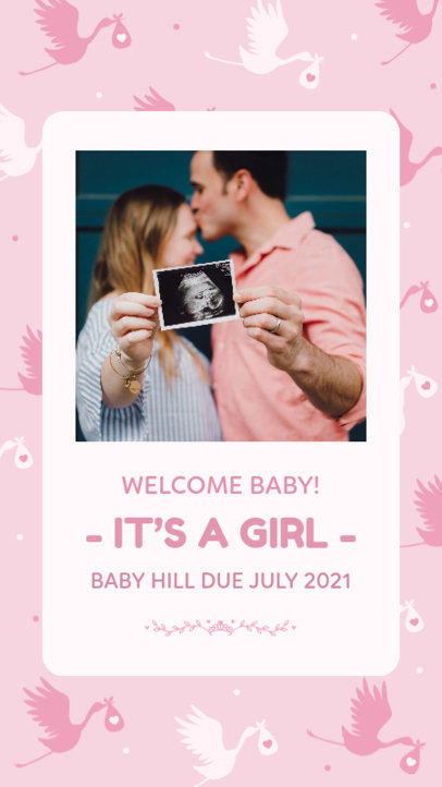 Instagram Story Design Generator for a Pregnancy Announcement