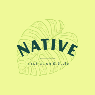 Online Logo Creator with an Engraved Leaf Graphic