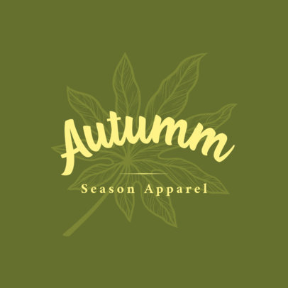Clothing Brand Logo Maker with an Autumn Leaf Graphic