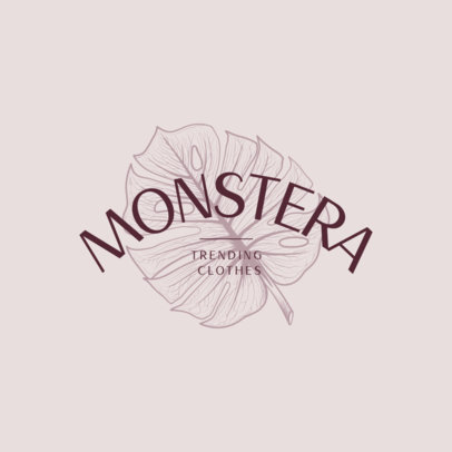 Logo Maker for a Clothing Store Featuring a Leaf Graphic