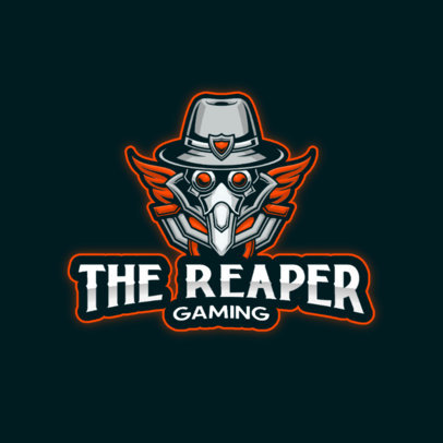 Gaming Logo Template Featuring a Steampunk Robot Character