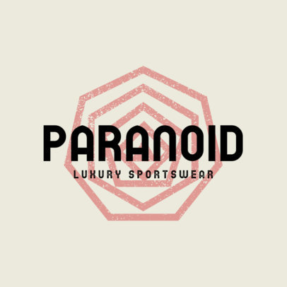 Distressed-Styled Logo Maker for Clothing Brands Featuring a Geometric Graphic 