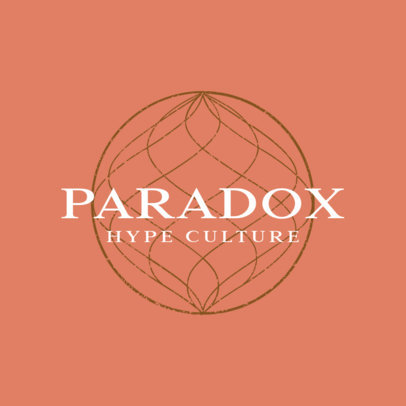 Clothing Brand Logo Template Featuring an Elegant Abstract Graphic 