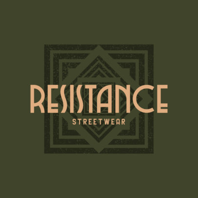 Vintage-Styled Logo Maker for Streetwear Stores Featuring an Abstract Graphic 