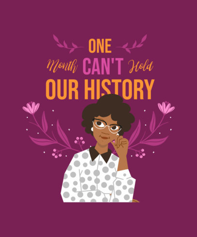 T-Shirt Design Maker with a Black History Month-Themed Illustration of Shirley Chisholm 3410a