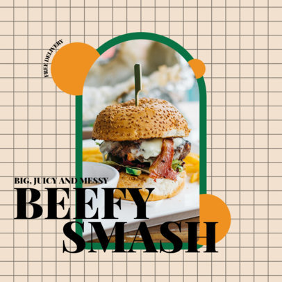 Foodie-Themed Instagram Post Maker with Pictures of Delicious Food