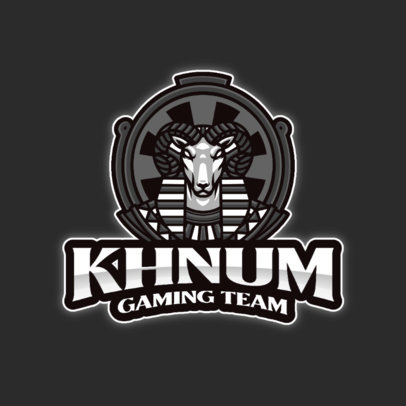 Logo Creator for Gamers Featuring an Illustration of an Egyptian God