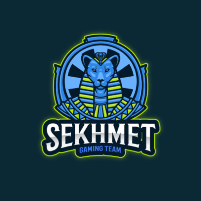 Logo Maker for a Gaming Squad Featuring an Egyptian God Illustration