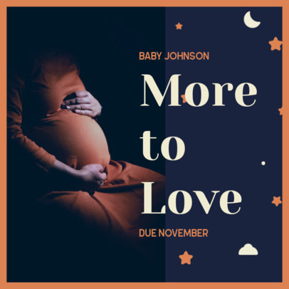 Maternity-Themed Instagram Post with an Elegant Picture