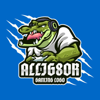 Gaming Logo Maker with an Anthropomorphic Alligator
