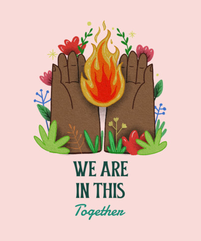 Illustrated T-Shirt Design Template to Commemorate Black History Month