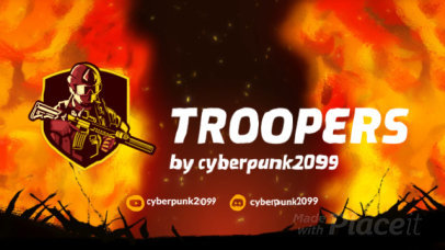 Twitch Stream Starting Soon Screen Video Maker with a Fiery Loop Animation 2621