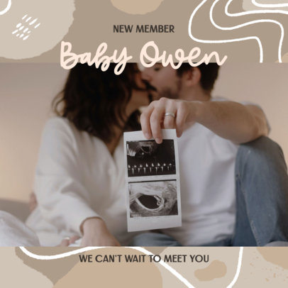 Facebook Post Maker for a Virtual Pregnancy Reveal 