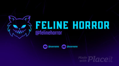 Twitch Starting Soon Screen Video Maker for a Gaming Channel with an Animated Feline Face