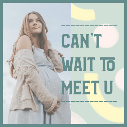Instagram Post Design Maker with a Pregnant Woman's Picture