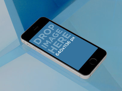 Portrait Space Grey iPhone 5s Glass Table