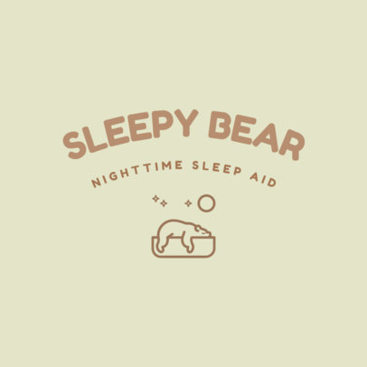 Logo Generator for Sleep Aid Products Featuring a Bear Graphic 