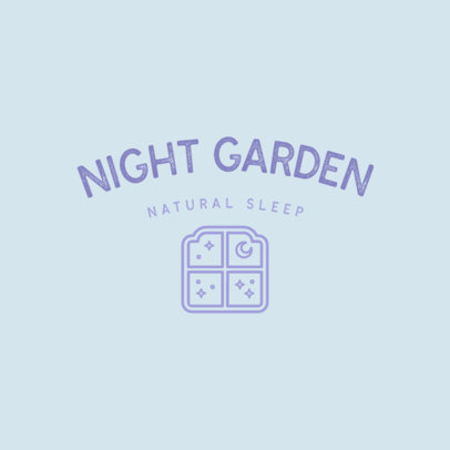 Natural Sleep Aid Logo Template Featuring a Window Illustration 