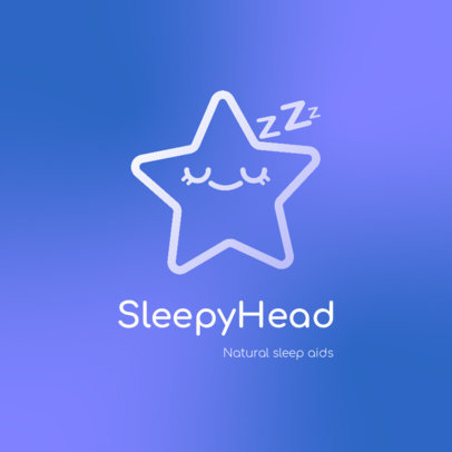 Logo Maker for a Sleep Aid Featuring a Star Icon
