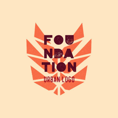 Logo Maker for an Urban Clothing Brand Featuring an Abstract Geometric Illustration 