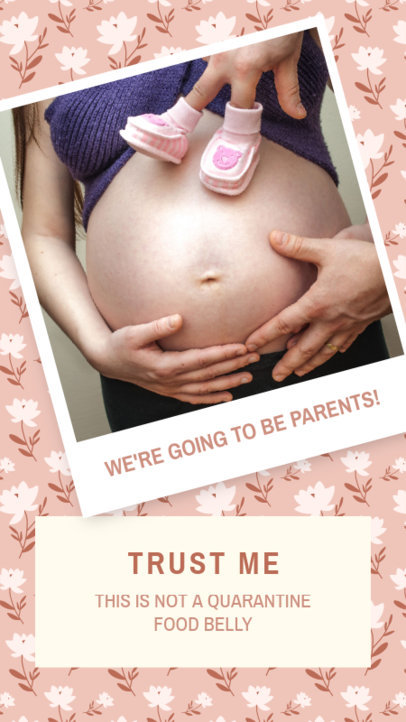 Maternity-Themed Instagram Story Maker with a Film-Style Frame