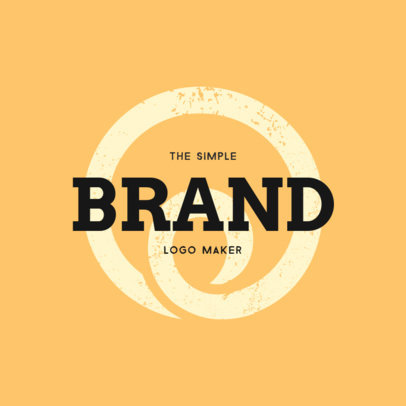 Logo Template for a Clothing Brand Featuring an Abstract Icon with a Distressed Style