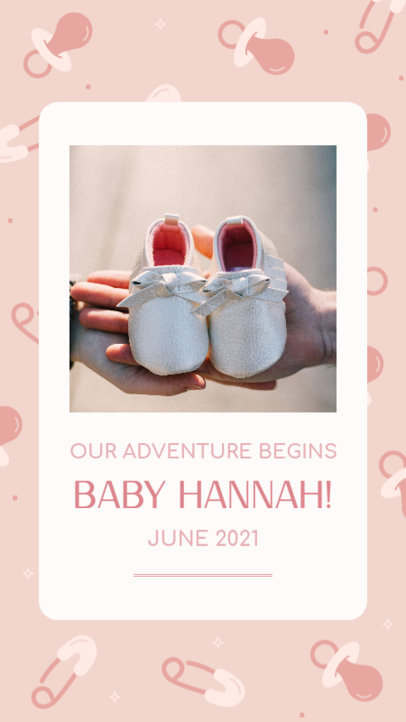 Pregnancy-Themed Instagram Story Design Maker with a Cute Background