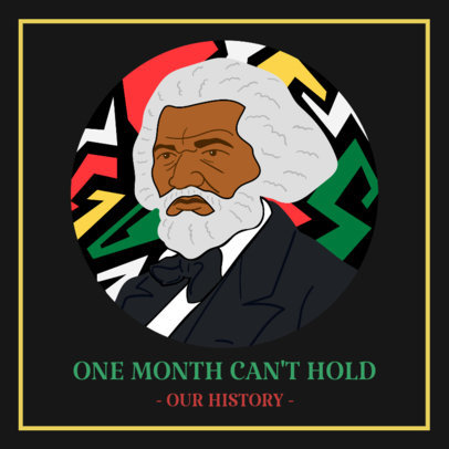 Facebook Post Creator with a Portrait of Frederick Douglass for Black History Month 3412b