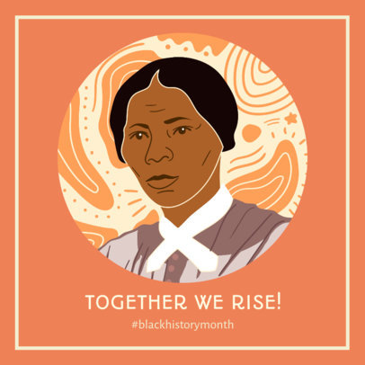 Facebook Post Generator with a Portrait of Harriet Tubman and a Quote for Black History Month 3412f