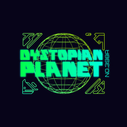 Neon-Colored Gaming Logo Maker with a Futuristic Backdrop 4074A