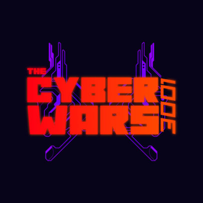 Gaming Logo Creator with a Blade Runner-Inspired Style 4074B